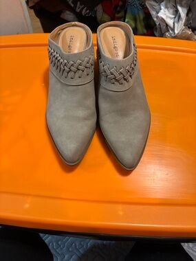 Indigo Taupe Braided Slip-On Mules
